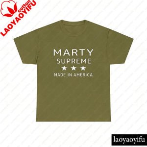 [Local Stock] HBESTY  Marty Supreme Orange Cotton T-Shirt Patriotic Tee Stars The Same Style of Shirt Hip-hop Short Sleeve Summer Tee Graphic T Shirts