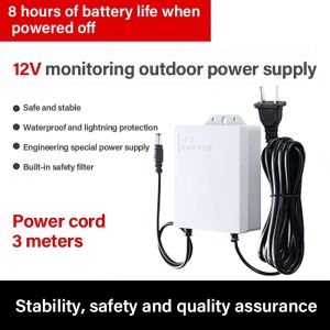 Uninterruptible Power Supply Extension cord 12V 1.5A Mini UPS Battery Backup Outdoor CCTV Built-in Battery Working System IP Camera Power Cord For Wifi modem
