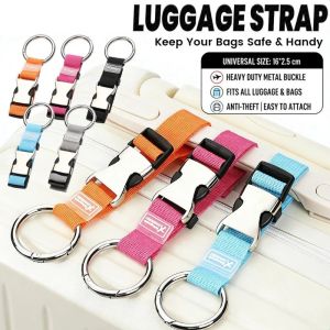 1Pc Nylon Luggage Hanging Strap with Adjustable Buckle Multifunctional Baggage Securing Belt Portable Travel Suitcase Attachment Accessories 中文翻译