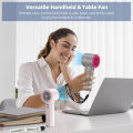 GOOJODOQ Mini Fan Rechargeable Handheld Fan Portable Strong Wind 100 Gear High-Speed Adjustable Turbo Portable Handheld Fan for Outdoor Sports. 