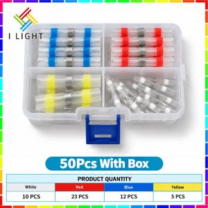 (Fast Delivery)50/100 PCS Solder Seal Wire Connector Kit Electrical Wire Splice Waterproof Kit
