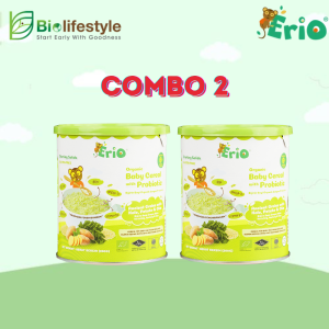 (Combo Pack Of 2) Erio Organic Baby Cereal With Probiotic - Ancient Grains with Kale Potato & Chia 200g (200g x 2) - Free 1 Pc