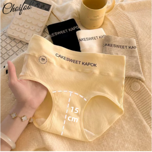 ChoiFoo กางเกงในเอวกลางไร้รอยต่อสำหรับเด็กผู้หญิงชั่นในคอตตอนบริสุทธิ์กางเกงในสไตล์สปอร์ตลายตัวอักษรกางเกงในเป้าขยายสีทึบแบบเรียบง่าย10A เกรดต้านเชื้อแบคทีเรียชุดชั้นในนักเรียนนุ่มและสบายผิวเป็นมิตร