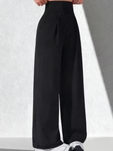 New High Waist Yoga Pants for Women Tummy Control Leggings Stretchy Soft Workout Wide Leg Pants Comfortable Casual Pants2026