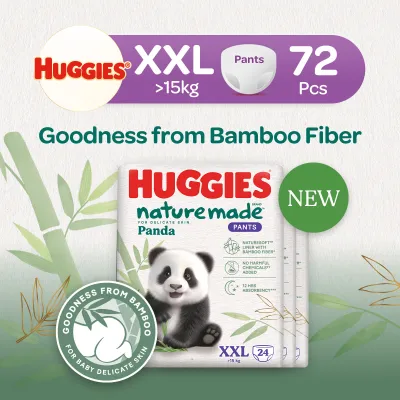 Huggies Naturemade Panda Pants XXL Case 24s x 3
