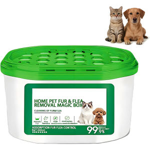 Pet Hair Removal Box 360° All-round Powerful Hair Absorption with 99.9% Pet Hair Removal Rate Bactericidal Rate 95% Deodorization Rate 96% Home Pet Fur Flea Removal Magic Box European Union Technology
