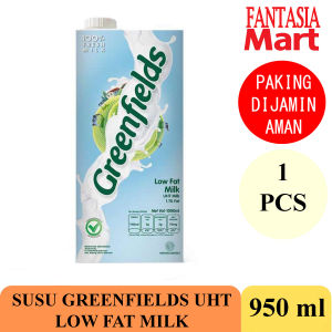 SUSU GREENFIELDS UHT LOW FAT MILK 950 ML FANTASIA FREE BUBBLE WRAP DUS