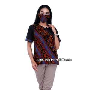 Couple Atasan Batik Wanita Dress Batik Kemeja Batik Pria
