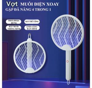 Vợt bắt muỗi gấp gọn vợt muỗi điện xếp gọn đèn bắt muỗi thông minh kiêm vợt bắt muỗi tích điện an toàn và tiện lợi
