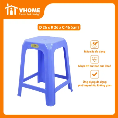Ghế Nhựa Cao Bông - Chắc Chắn Dày Dặn Nhựa Chính Phẩm Bền Đẹp - Nhựa Vĩ Hưng