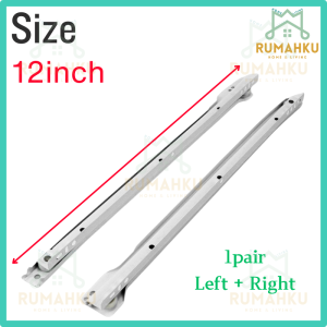 RMK Ofis Slaid Laci Putih Biasa untuk Kabinet Laci Office Cabinet Drawer Normal White Sliders Slaid Laci Putih Biasa untuk Kabinet Laci Wheel Roller Runner Slider rail