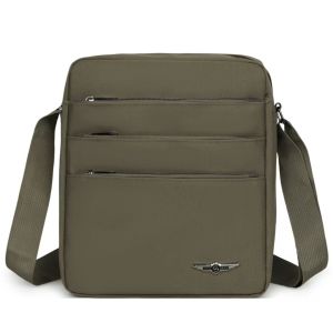 Large Capacity Crossbody Shoulder Bags Canvas Waterproof Multi- Zipper Pocket Sling Bag for Travel Work High School Daily Use