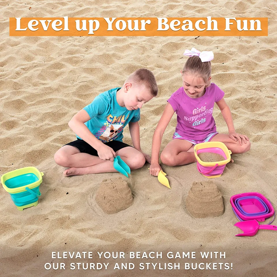 Set Foldable Bucket with 1Pc Of Shovel 2L Silicone Collapsible