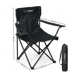 Outdoor Indoor Foldable Chair Portable Camping Chair Beach Folding Chair for Leisure Home Use Cafe