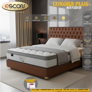 Escon Springbed Luxora Plus Pocket Spring Plushtop - (Hanya kasur Saja) FREE ONGKIR JABODETABEK