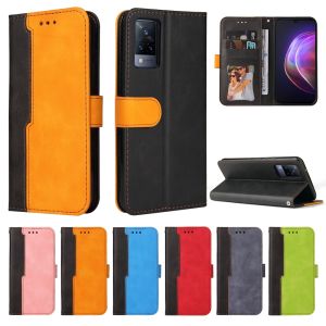 For OPPO Realme C35 C31 C25S C25 C25Y C21Y C11 2021 C20 C21 C15 C12 C3 Phone Case Leather Wallet with Hand Strap Card Slot Couples Flip Cover Casing