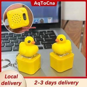 [COD] AqToCna Ship within 24 hours Rechargeable Duck Frog Croaking Keychain Fidget Clicker for Children Stress Relief Toy for School Bag