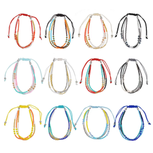 Bohemian Beaded Bracelets Braided Rope Bracelets Bead Multilayer Bracelets Summer Beaded Bracelets