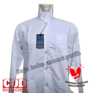 Baju Koko Ammu Dewasa Warna Putih/Koko Putih
