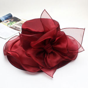 Korean Style Foldable Floral Net Sun Hat Women Summer Large Brim Sunshade Cool Vintage Ogees Hat Elegant Bowler Hat