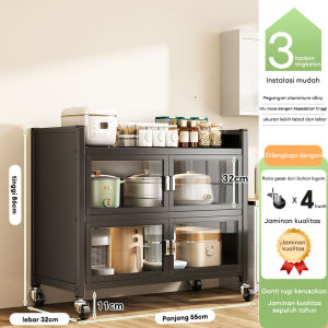 Rak Lemari Dapur Rak Piring Dapur Lemari Piring Rak Oven Rak Microwave Rak Kabinet Dapur Dengan Roda