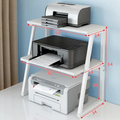Printer Rack Stand With Wheels Bedside Table For Bedroom Printer Table with Storage Large Coffee Table Organizer Wooden Desktop Tower Stand Multi-layer Floor Storage Rack For Home Office