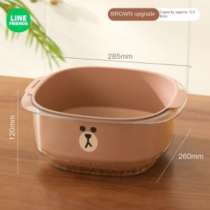 100% Authentic Line Friends Kitchen Vegetable Fruits Drainer Basket Strainer & Colander Washing Drainer Basket LFB117