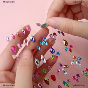[COD] Millennium Tattoo Sticker Glitter Eyeliner Eyebrow Makeup Face Eyes Temporary Tattoo Rock Rhinestone 3D Eyeliner Stickers