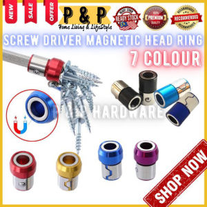 Strong Magnetic Ring Strong Magnetic Bit Holder Screwdriver Head Hex Driver Drill Bit Magnetic Ring Screw Metal Steel