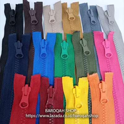 GOOD QUALITY Resleting Zipper Jaket Hodie Sweater Vislon Bolak Balik Size 28 inch / 70 cm Open End Buka Lepas Harga Eceran Per Biji