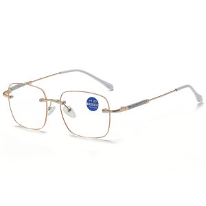 Kacamata Lensa Baca Wanita Korean Plus +100 sd +300 Kacamata Frame Besi Reading Glasses