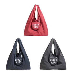 Túi mua sắm Nylon đa năng có thể gập lại với họa tiết trái tim đáng yêu Dung tích lớn chống thấm nước nhỏ gọn có thể gập lại cho sử dụng hàng ngày 2025
