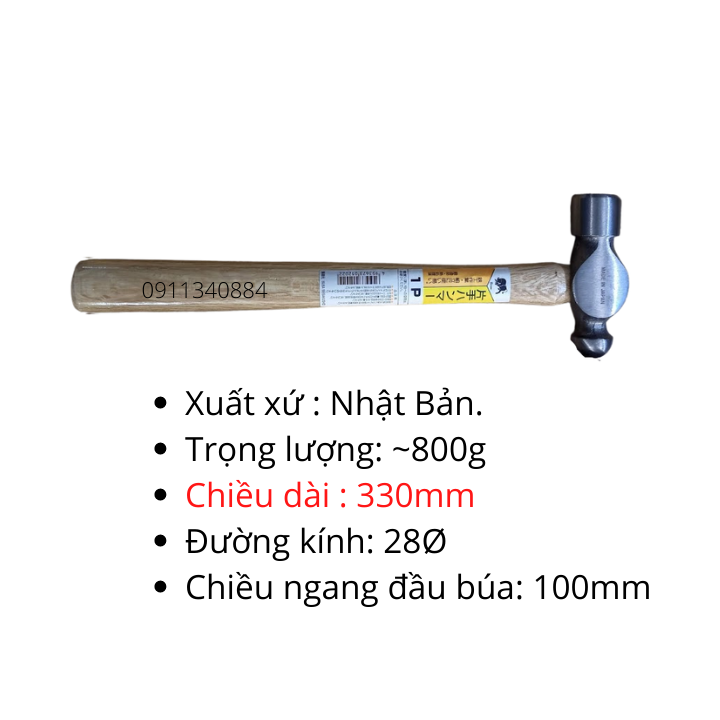 [HCM]Búa sắt đầu tròn 1P OHSHO Nhật Bản-búa đa năng – búa gỗ - búa sắt ...