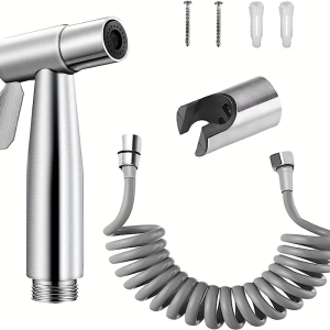 【Buy 1 Get 1 Free】Toilet Bidet Sprayer Sus 304 Stainless Steel Bathroom Bidet Spray Bathroom Faucet With Flusher Set Bidet Shower Set