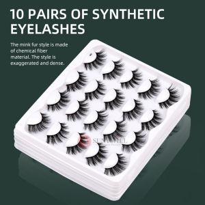 10 Pairs 3D Faux Mink Eyelashes Natural Long Wispy Fluffy Makeup Lashes False Eyelashes Extension Wholesale