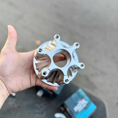 Cùi đĩa nhôm CNC ADR Sirius Ex150 Ex135 chính hãng Malaysia lắp đặt như zin