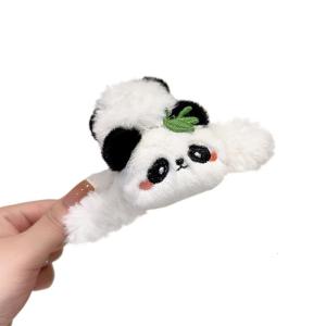 Plush Cartoon Panda Hair Claw for Girls Lovely Panda Claw Clip Hair Styling Hairband Children Jaw Clip Women Hair Decors