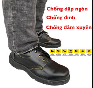 Giày bảo hộ lao động nam giày bảo hộ lao động ABC mũi thép đế thép chống đinh chống trơn trượt cách điện