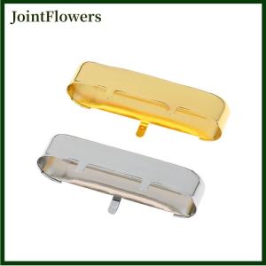 JointFlowers ฝาครอบทองเหลือง1ชิ้นสำหรับ ST ที่ครอบปิ๊กอัพคอยล์เดี่ยว ฝา เปลือกชิ้นส่วนกีตาร์แบบเปิดด้านบนขนาด72x20มม. สีทอง เงิน