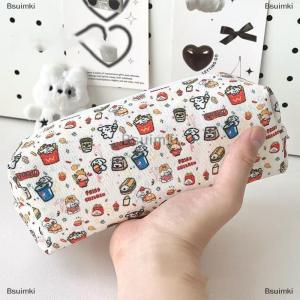 [COD] Bsuimki Dễ thương Burger Dog in bút chì trường hợp công suất lớn lưu trữ di động Túi văn phòng phẩm trang điểm Túi Quà Tặng