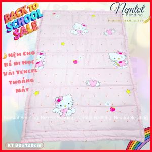 🌱NỆM CHO BÉ ĐI HỌC🌱 Nệm Trẻ Em Đi Học Tencel Thoáng Mát Kháng Khuẩn Kèm Túi Đựng _ Nemtot Bedding