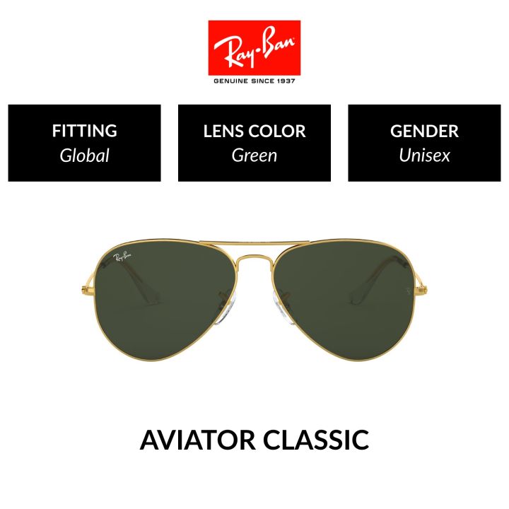 Mắt Kính Ray-Ban Aviator Large Metal RB3025 001 Kính mát Size