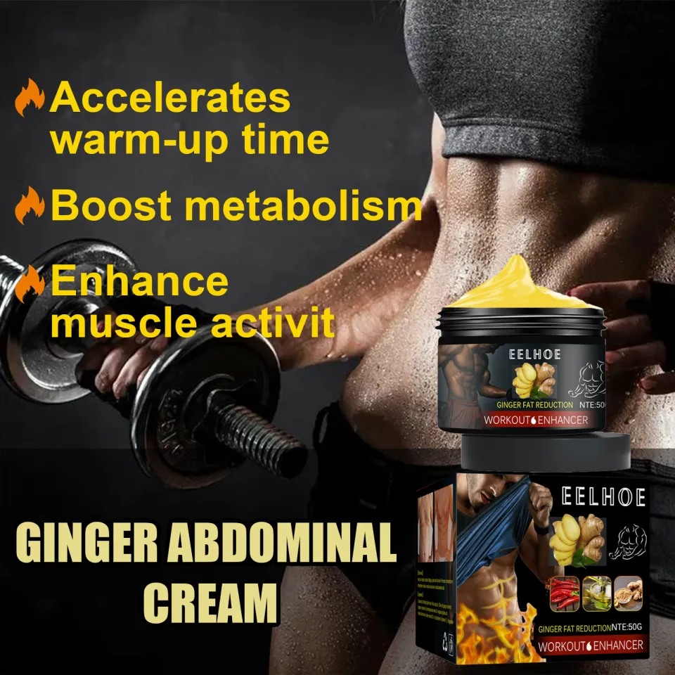 【Hot Sale】Eelhoe Ginger Abdominal Cream Powerful Weight Loss Muscle Essential Oil Fat Burning Tightening Belly Body Shaping Slimming Cream Sweat Enhancer Slimming Anti Cellulite Fat Burning Weight Loss Powerful Increase Tightening Muscle（50g）