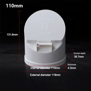 MMLUCK PVC Drain Pipe Rain Pipe Cap Sewage Pipe Large Displacement Anti-odor Cover Multifunctional White PVC Pipe Anti-rat Cover Outdoor Pipe Valve