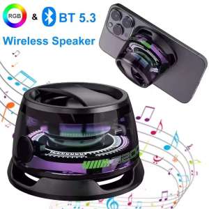 [ Gadgethoods ] G200 Magnetic Suction Wireless Bluetooth V5.3 Speaker / RGB LED Light / Waterproof