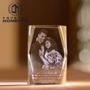 Customizable Optical 2D/3D Photo Crystal FREE 2D Laser Engraving Service Of One Image/Logo And Wordings For Any Occasions C05