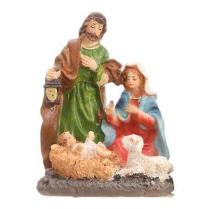 Christmas Resins Holy Family Figurines Traditional Nativity Scene Shelf Decors Mantels Display Religious Home Decoration