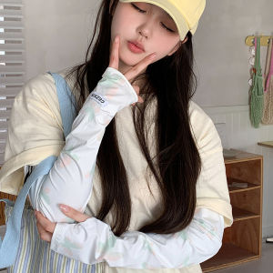 Taidu dễ thương Gradient bướm Lụa băng ổng tay chống nắng cho phụ nữ bảo vệ khỏi tia UV mùa hè cưỡi và lái xe cánh tay bìa