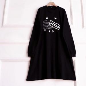 Baju Atasan Wanita Jumbo Oliv Tunik Kaos Katun Combed 24s S M L XL XXL 3XL Tunik Wanita Bahan Adem