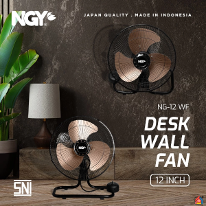 Kipas Angin Nagoya NG 12 DW (12 Inch) 2in1 Baling Besi / Duduk & Dinding Tornado Fan